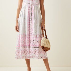 Juliet Dunn Tie Shoulder Dress Mosaic Print Size 1